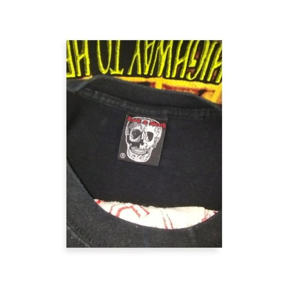 Vintage 90s ACDC Highway to Hell TShirt XL Crewneck Embroidered Double Sided Tee - Picture 5 of 16